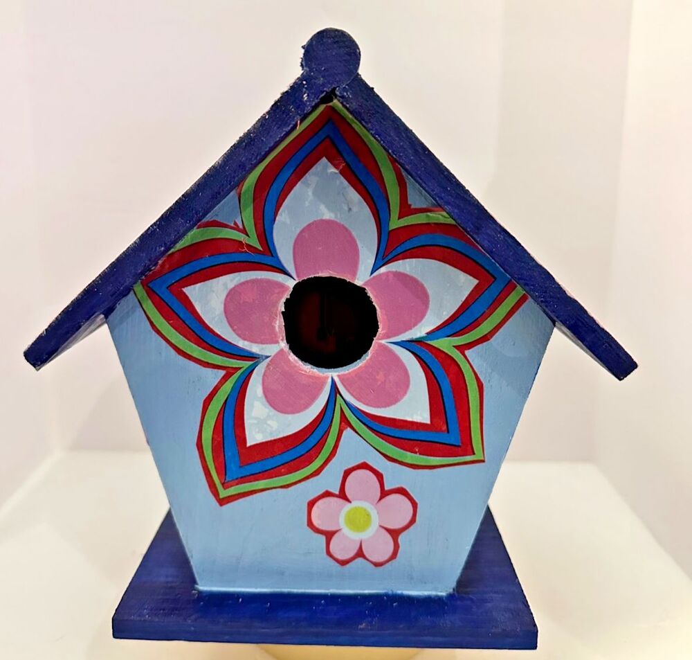 Garden Birdhouse for inside 7.3x7.3x9.8 inch Hanging indoors Cute Birdhouses